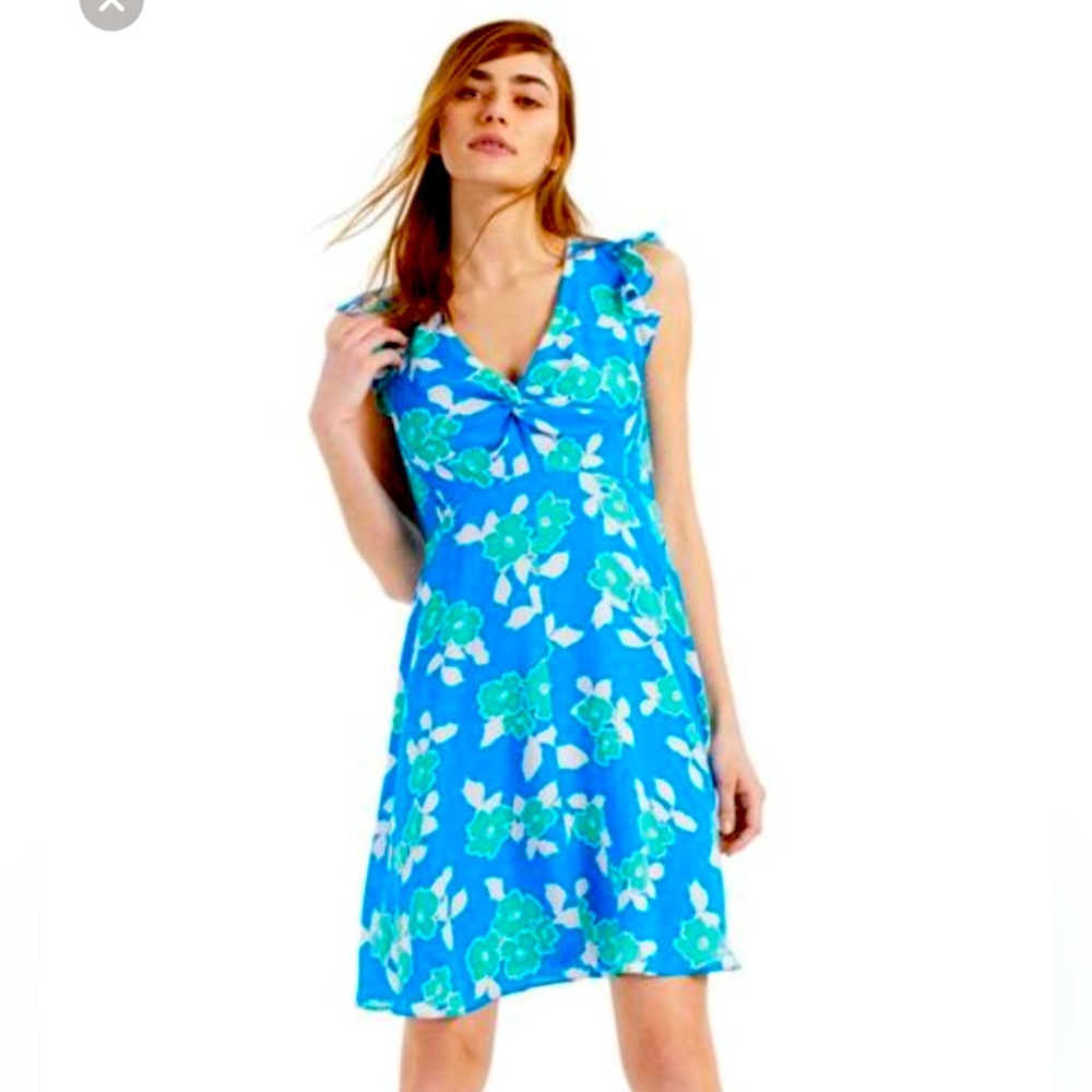 BAR III Blue Floral Dress M